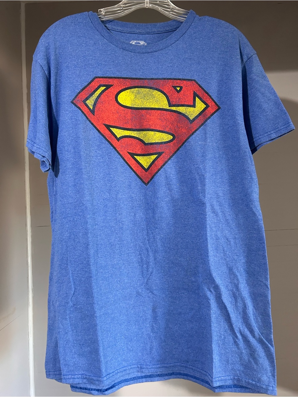 DC Comics Blue T-Shirt with Red and Yellow Superman Shield